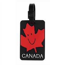 Luggage Tag Happy Canada Leaf