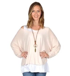 Pink 2PC Tunic w Necklace