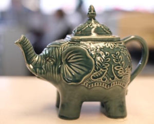 Green Elephant Teapot