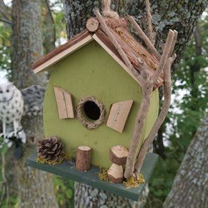 Green Wooden Bird House