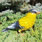 Metal Yellow Goldfinch Bird