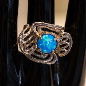 Sterling Ring Opal Sz 8