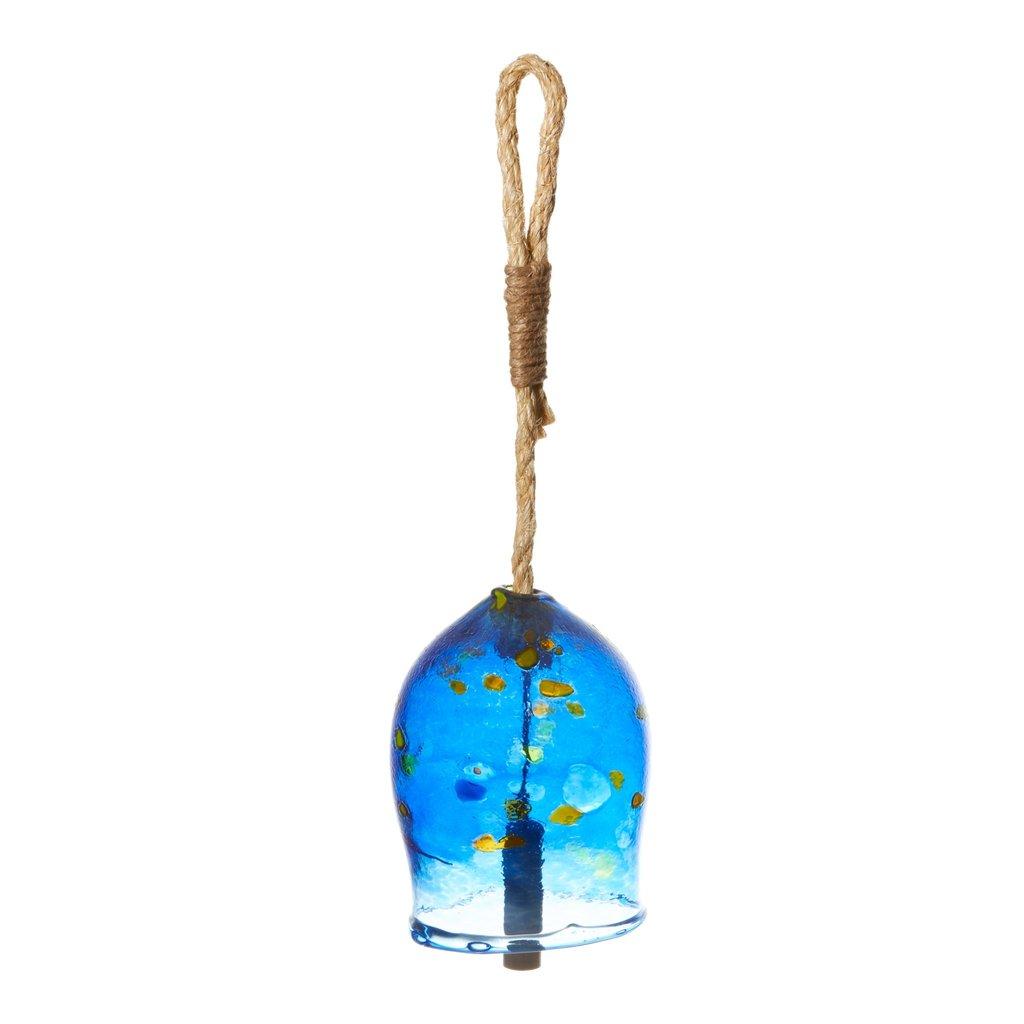 Calico Bell 8" Blue Glass