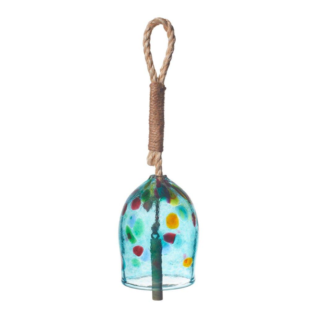 Calico Bell 8" Teal Glass