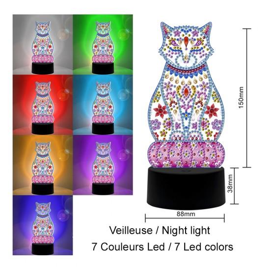 Cat Light Diamond Painting Kit