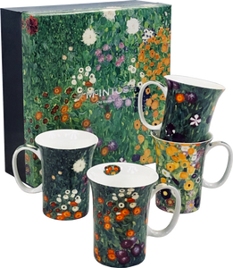Klimt Flower Mugs Set of 4