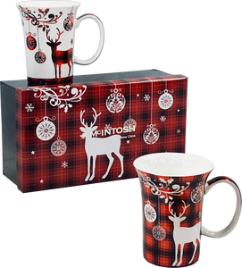 Holiday Reindeer Mug Set of 2