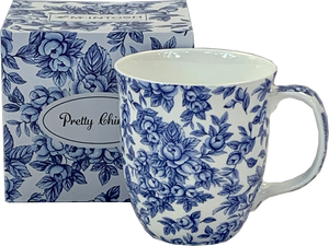Pretty Chintzy Blue Roses Mug