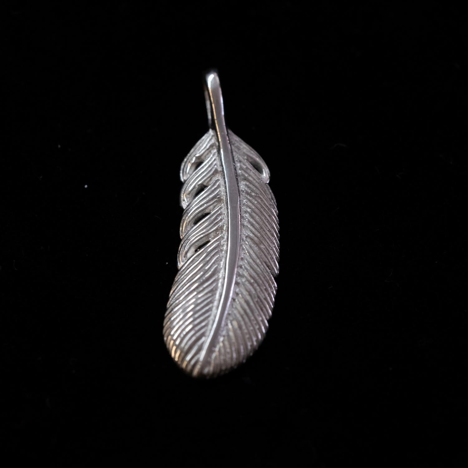 Sterling Pendant Feather