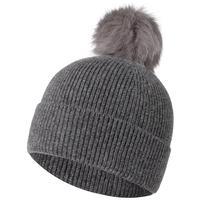 Single Pom-Pom Hat Grey