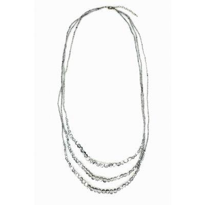 Triple Strand Silver Necklace