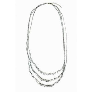 Triple Strand Silver Necklace