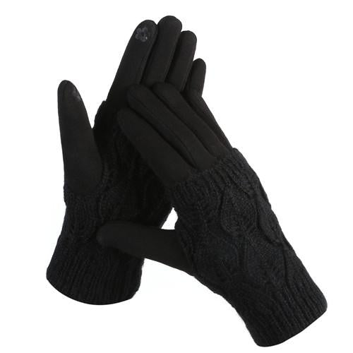 Touch Screen Gloves Blk Knit