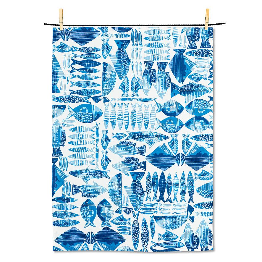 Tea Towel, Fish Grid