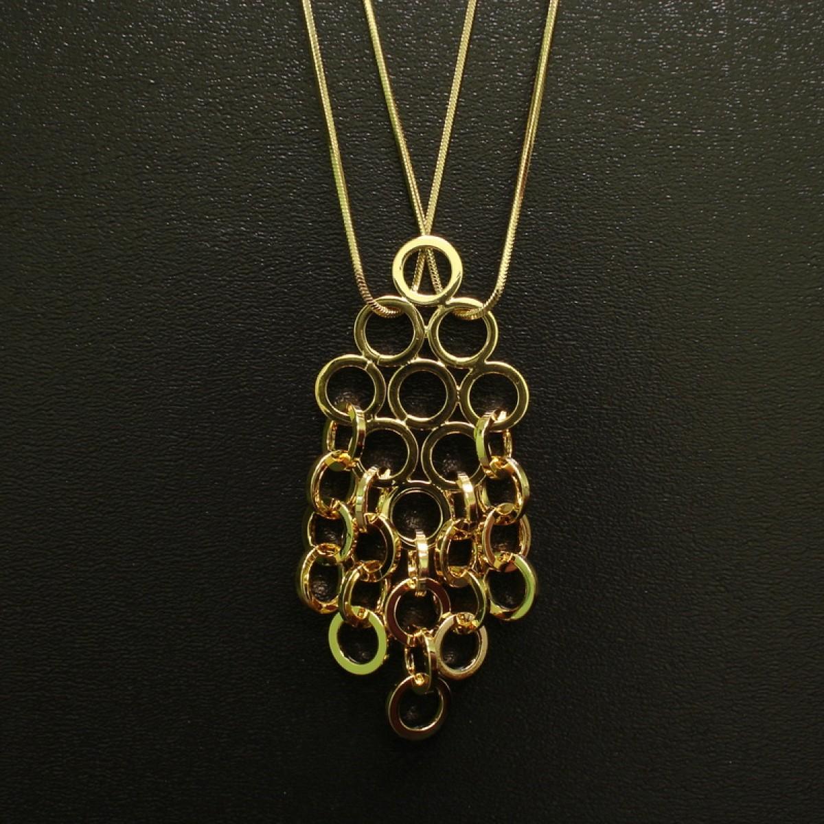 Gold with Circles Necklace
