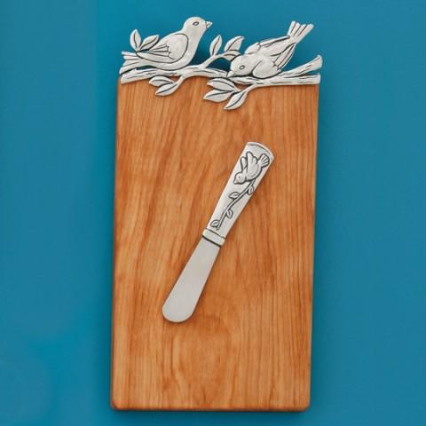 Birds Cutting Board w Knife