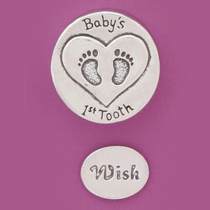 Baby's 1 tooth Wish Box w Coin