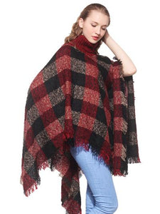 Pullover Red Black Plaid