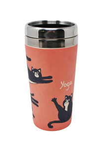 Travel Mug Yoga Cats