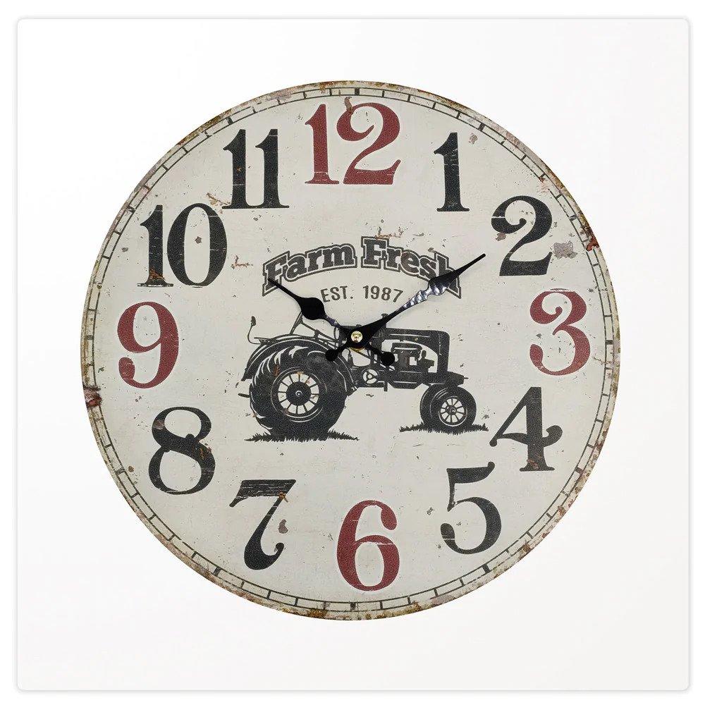 Farm Fresh Tractor Wall Clock