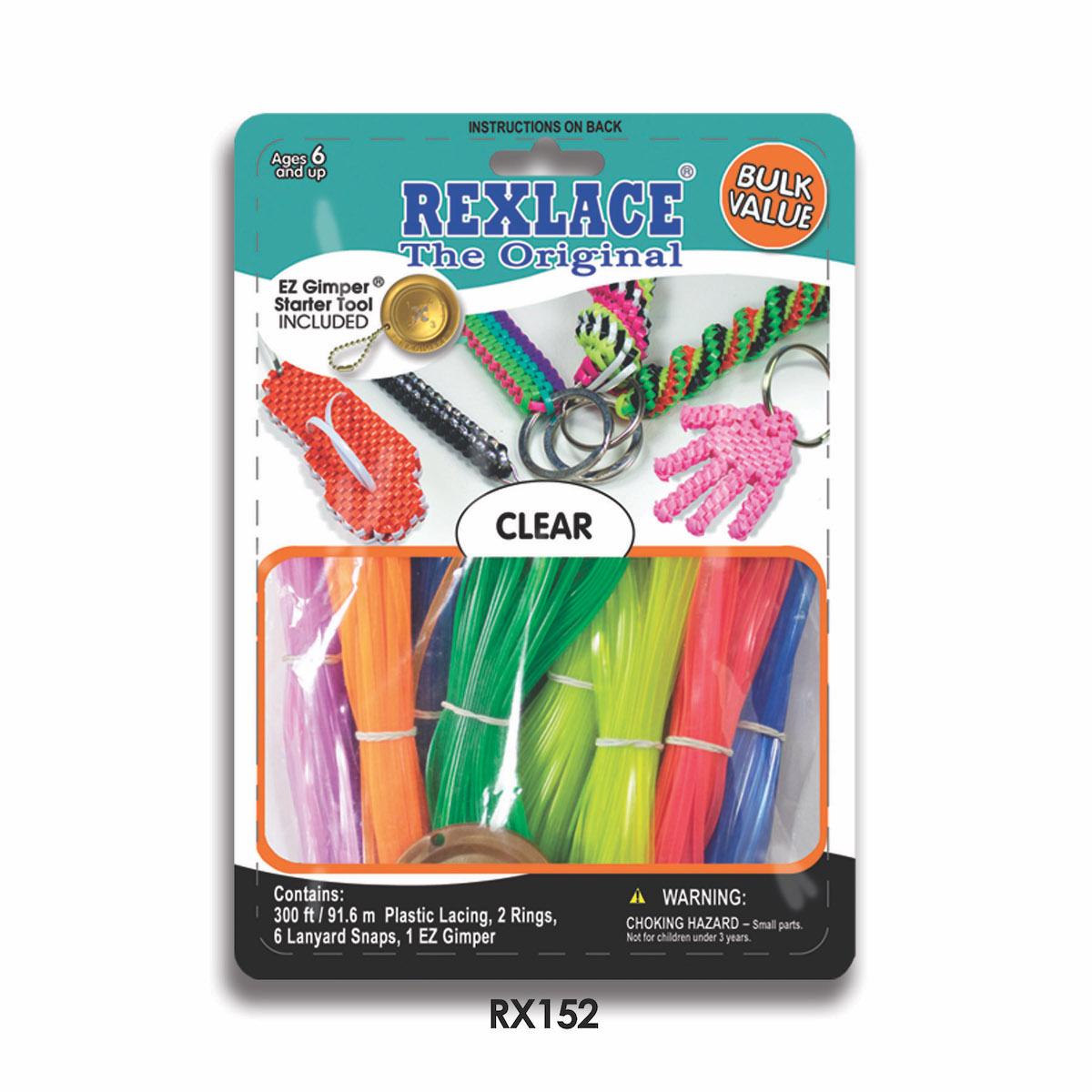 Rexlace Bulk Clear Colours