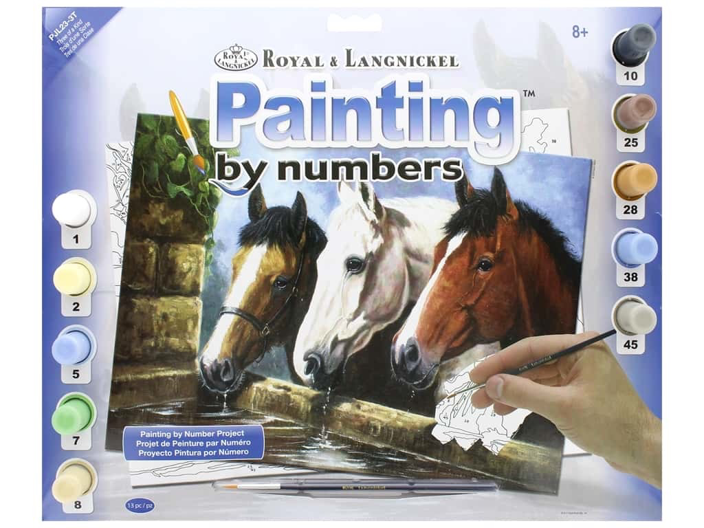 Paint By Number Three Horses